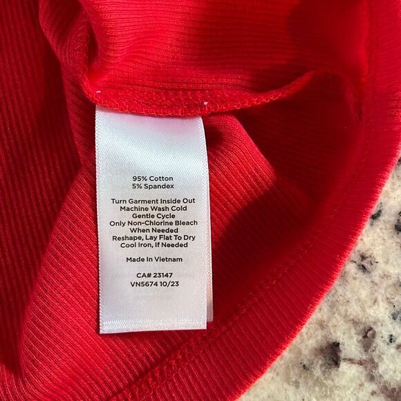 Talbots Womens Ribbed Knit Short Sleeve Scoop Neck Shirt Red Size 2X Plus NWT - Picture 5 of 7